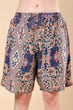 Off White Multcolored Motif Printed Shorts
