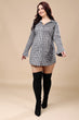 Black & White Checked Shirt Dress