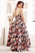 Black Abstract Printed Maxi Dress