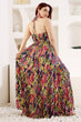 Multicolored Abstract Printed Maxi Dress