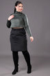 Solid High Neck Full Sleeves Top