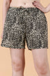 Black Leopard Printed Shorts