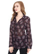 Black Small Floral Multicolor Printed Shirt