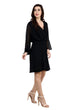 Black Solid Dobby Dress