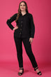 Black Solid Shirt with Lurex
