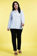 Blue & White Stem Printed Tunic