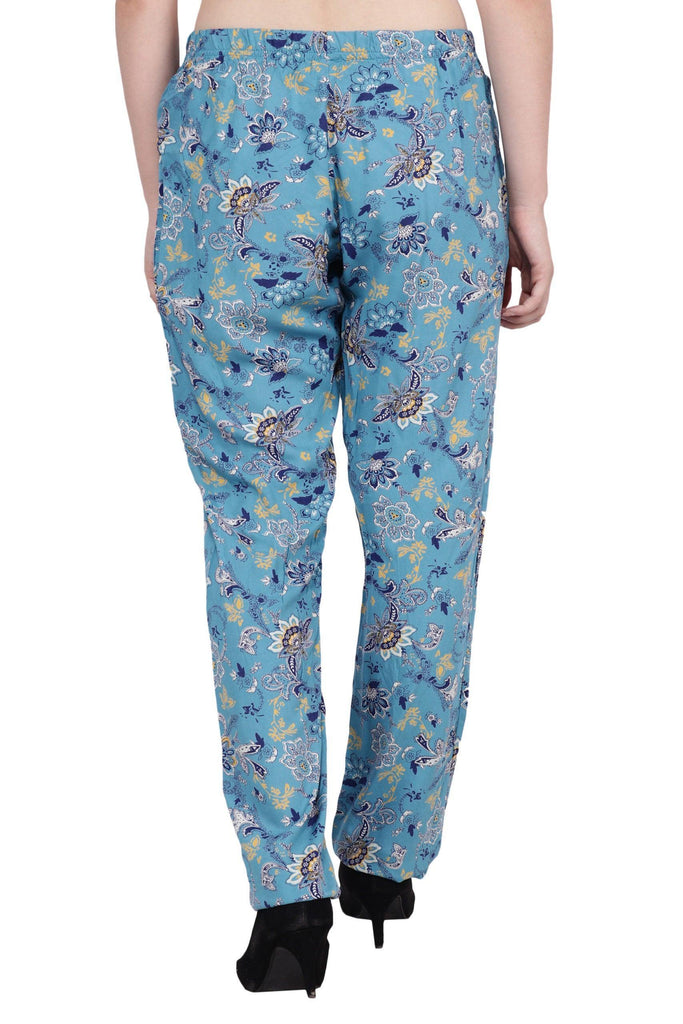 Model wearing Viscose Trousers with Pattern type: Floral-6