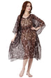 Brown Leaf Printed Kaftan