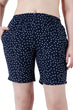 Dark Blue Polka Dots Printed Shorts