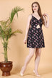 Floral Printed Front Cutout Back Tie Dress