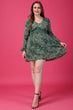Green Paisley Printed Dress