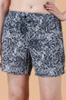 Grey Paisley Printed Shorts