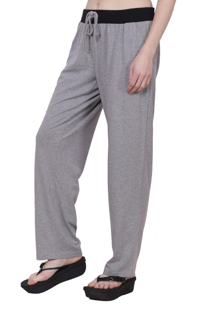 Model wearing Cotton Elastane Pyjamas with Pattern type: Solid-1