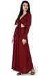 Maroon Solid Multiway Wear Maxi Dress