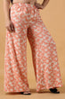 Peach Floral Printed Palazzo