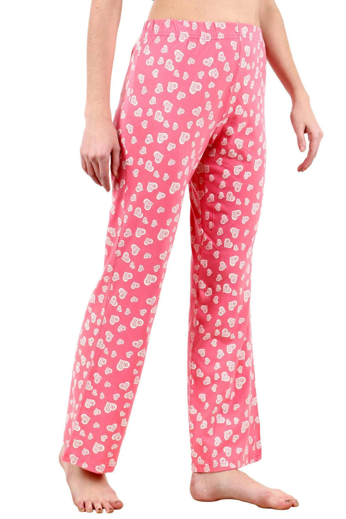 Model wearing Cotton Pyjamas with Pattern type: Hearts-1
