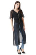 Sheer Kurti with Wooden Buttons