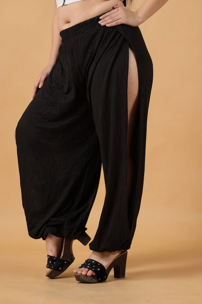 Model wearing Viscose Lycra Pyjamas with Pattern type: Solid-3