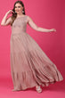 Taupe Solid Layered Dress
