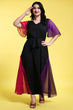 Two Tone Black Maxi Dress