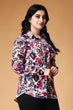 White & Pink Floral Printed Shirt