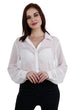 White Solid Sheer Shirt