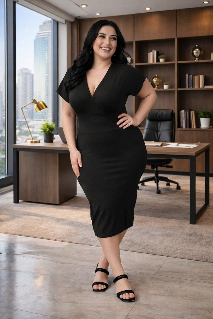 strapless open back dress Supima Cotton Lycra Midi Dress