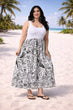 White Leaf Printed Dress