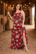 Red Bloom Maxi Dress