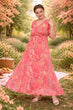 Pink Motif Printed Maxi Dress