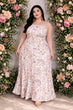 White Floral Multicolored Maxi Dress