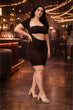 Brown Solid Bustier Front Cut Dress