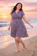 Blue Multicolored Floral Printed Dress
