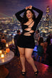 Black Solid Asymmetric Cutout Dress