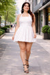 White Polka Dots Halter Neck Dress