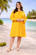 Yellow Checked Dress