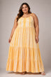 Yellow Tie & Dye Layered Dress