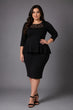 Solid Knitted Curvy Dress