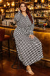 Black & White Ripple Shirt Dress