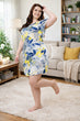 Multicolored Floral Dress with Belt
