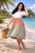 Multicolored Cold Shoulder Dress