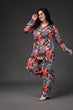 Black & Red Floral Printed Co-ord Set
