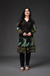 Black Border Printed Tunic with Belt