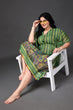 Green Striped Kaftan