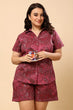 Pink Printed Night Suit Set