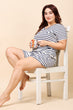 Blue & White Striped Night Suit Set