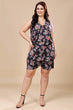 Black Floral Printed Playsuit