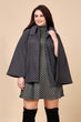 Grey Solid Cape Coat