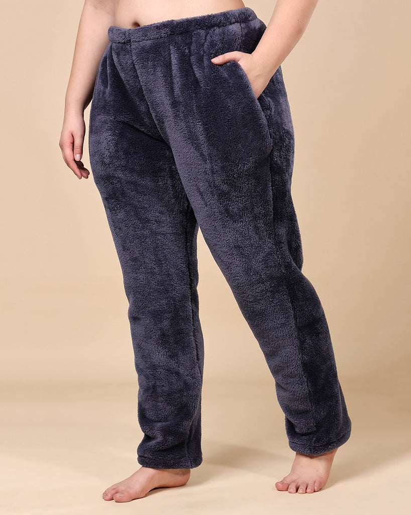 Model wearing Poly Blended Pant with Pattern type: Solid-7