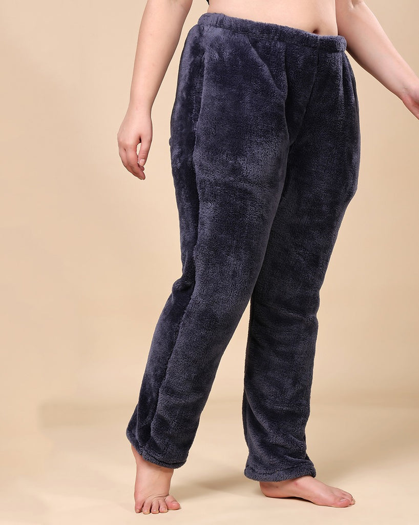 Model wearing Poly Blended Pant with Pattern type: Solid-8